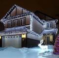 Украшение домов гирляндой, светом под ключ